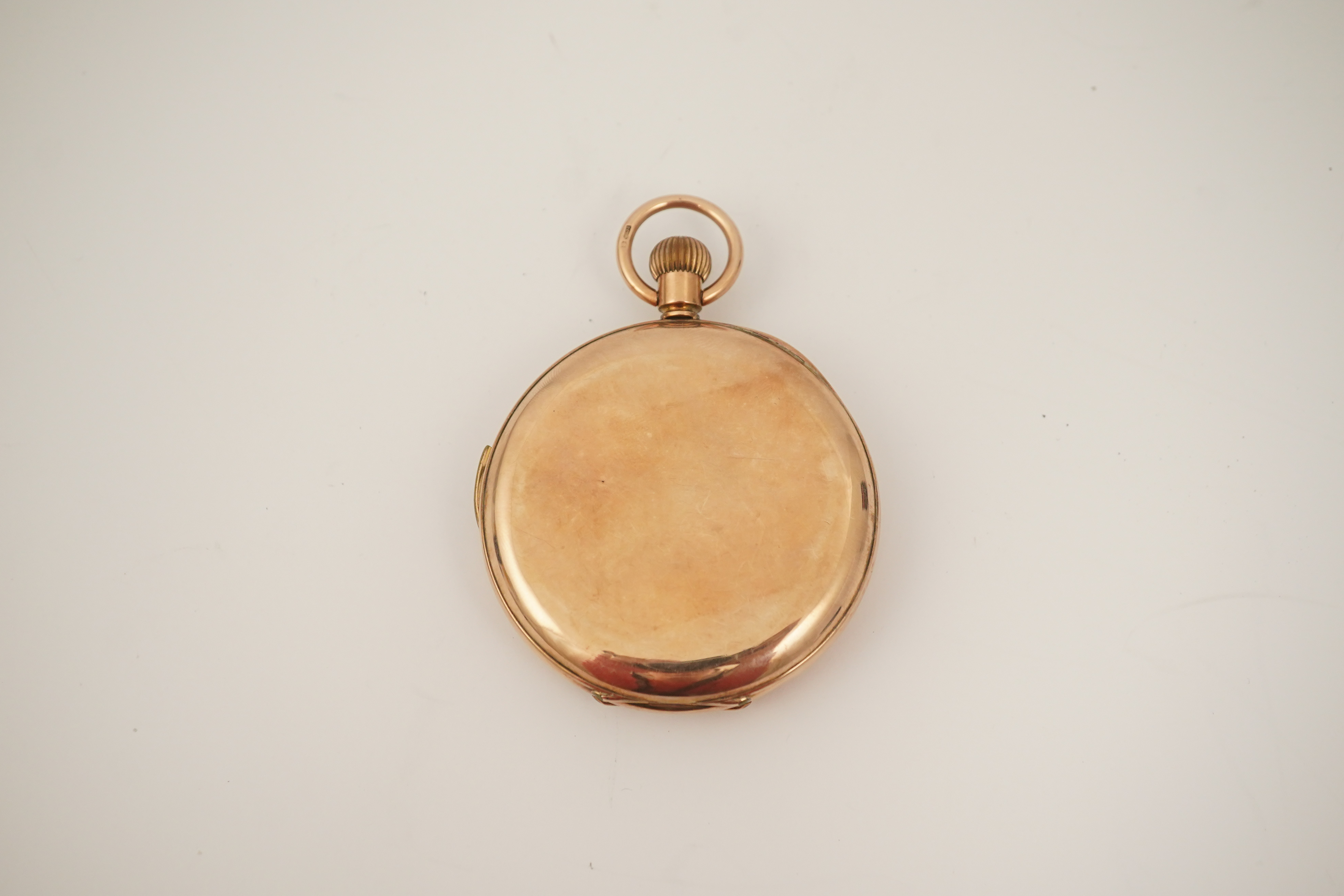 An early 20th century Swiss 9ct gold hunter keyless quarter repeating pocket watch